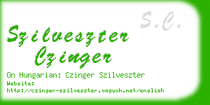 szilveszter czinger business card